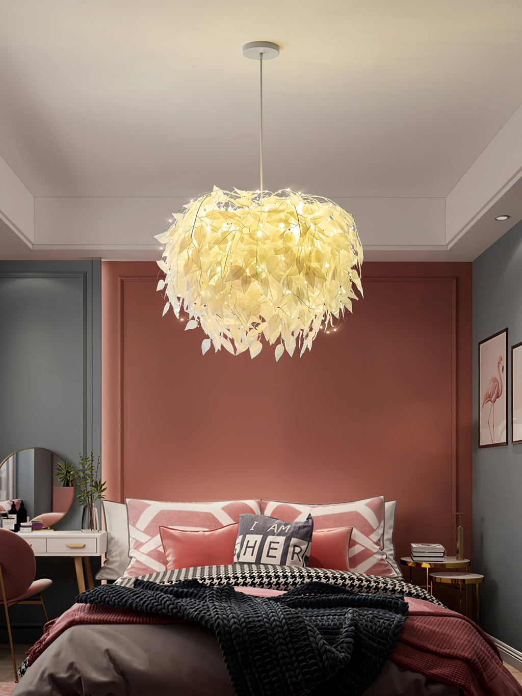 Plastic Leaves Pendant Lamp
