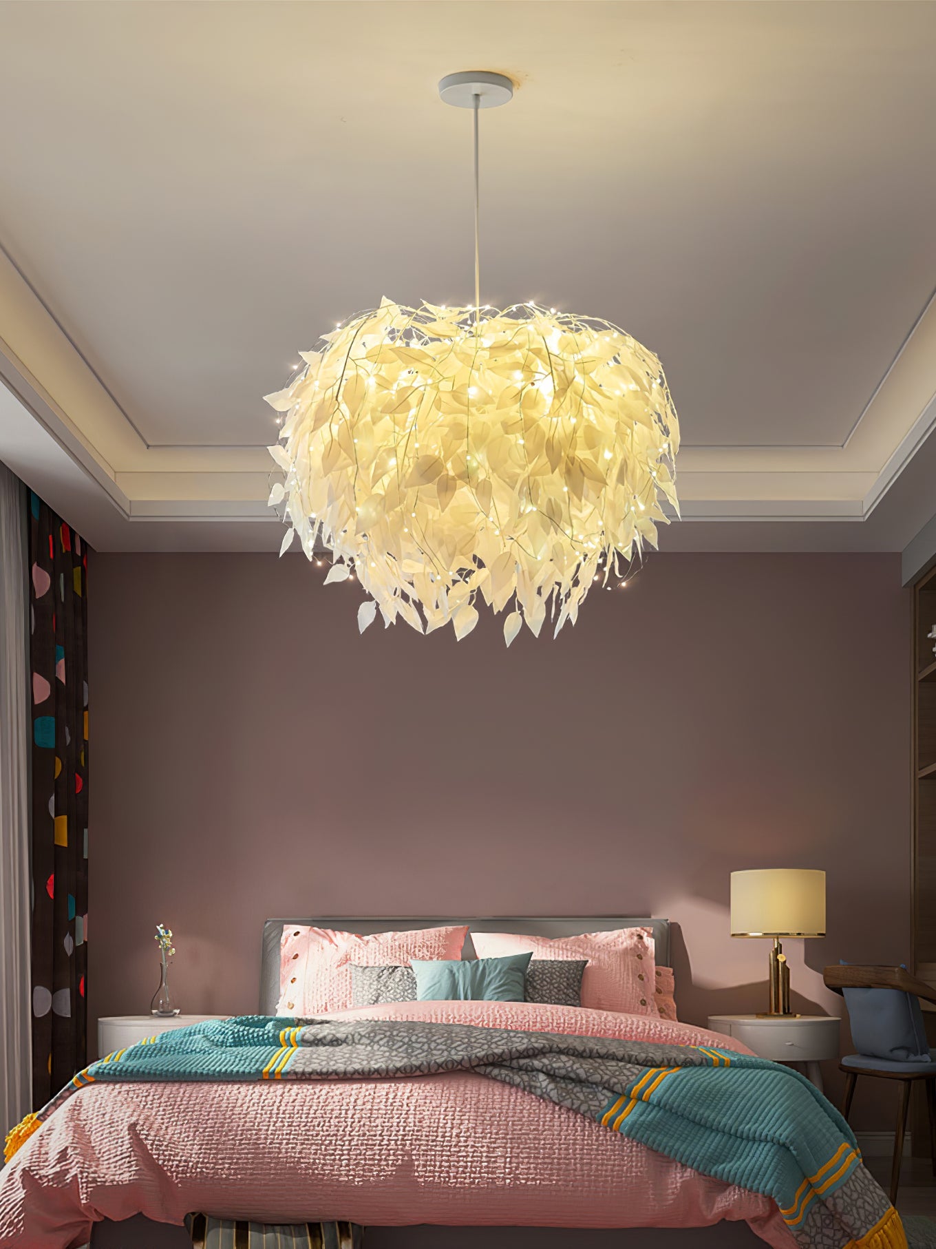 Plastic Leaves Pendant Lamp