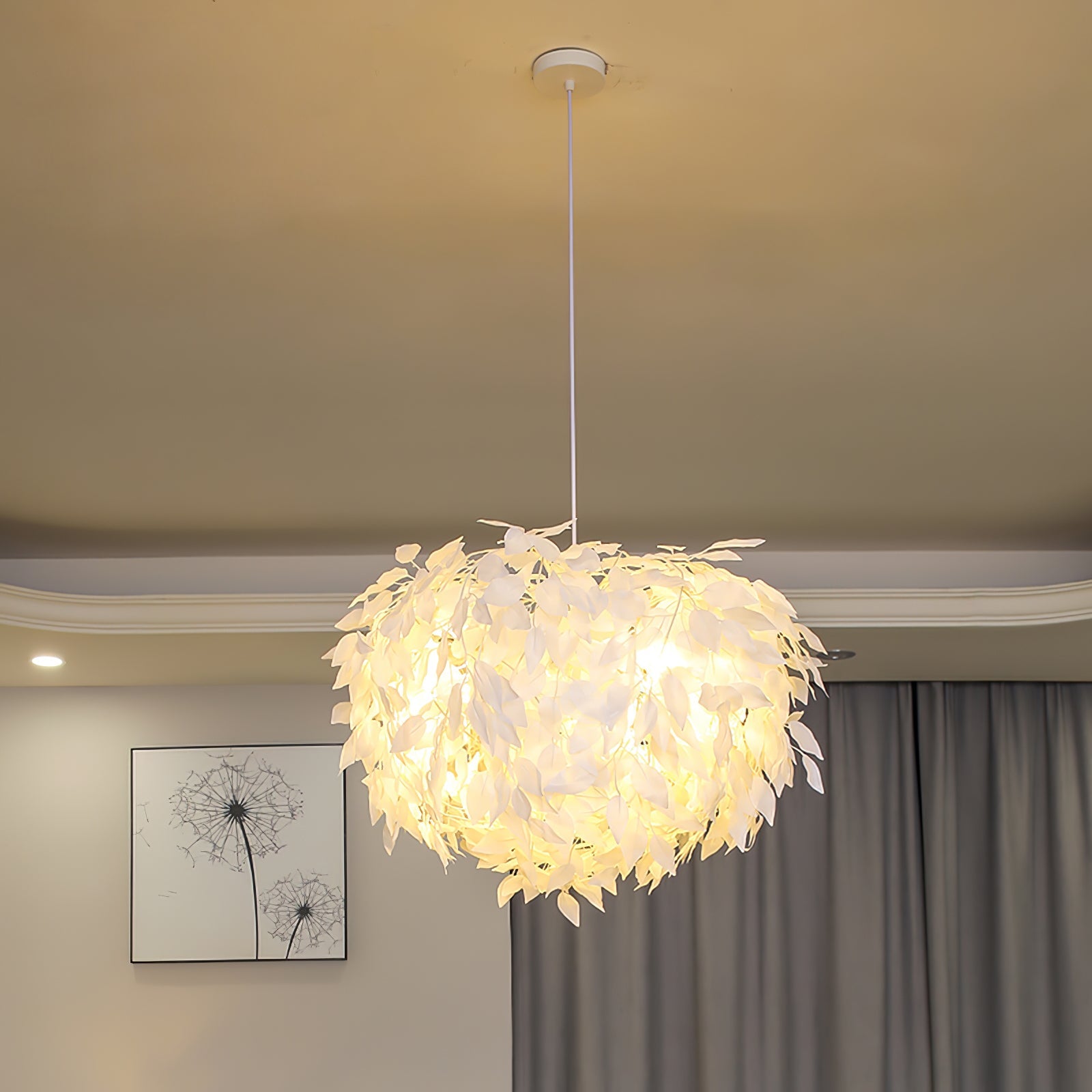 Plastic Leaves Pendant Lamp