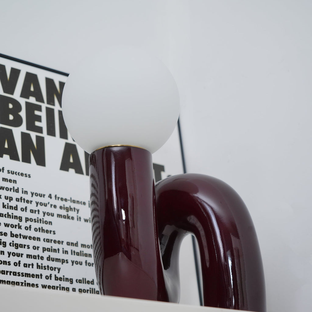 Spiral Glass Table Lamp