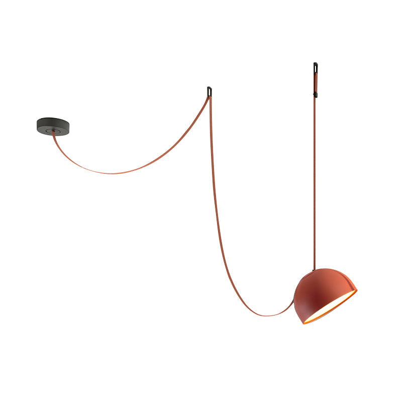 Light Rail Semispheres Leather Pendant Lamp