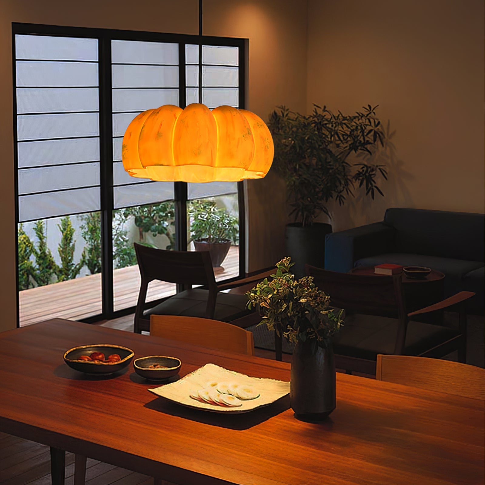 Pumpkin Pendant Lamp