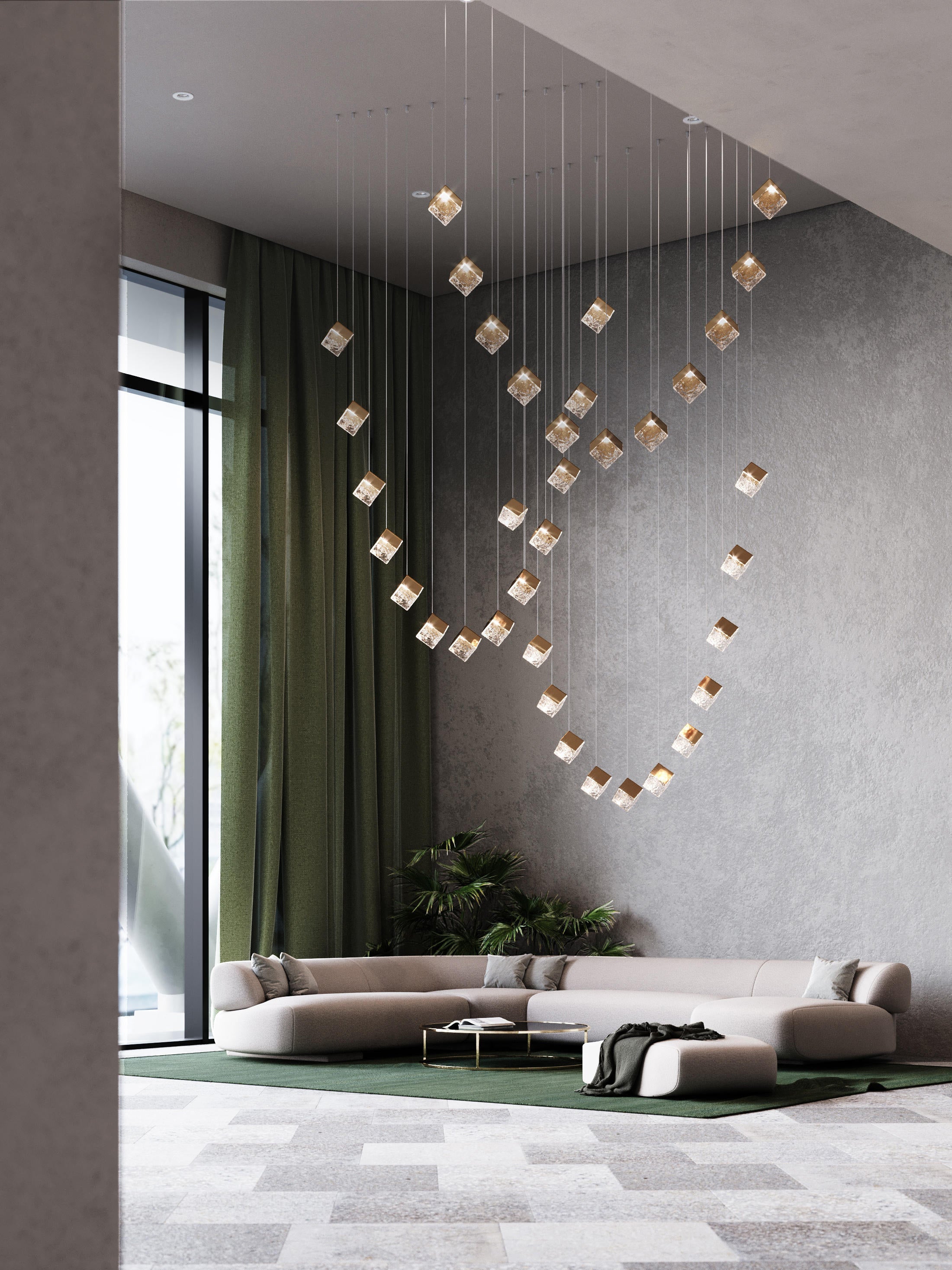 Pyrite Pendant Light