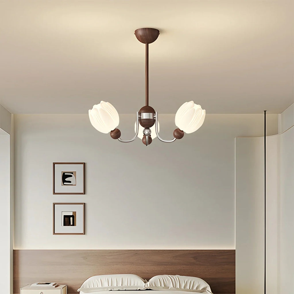 French Retro Flower Chandelier for Living Room