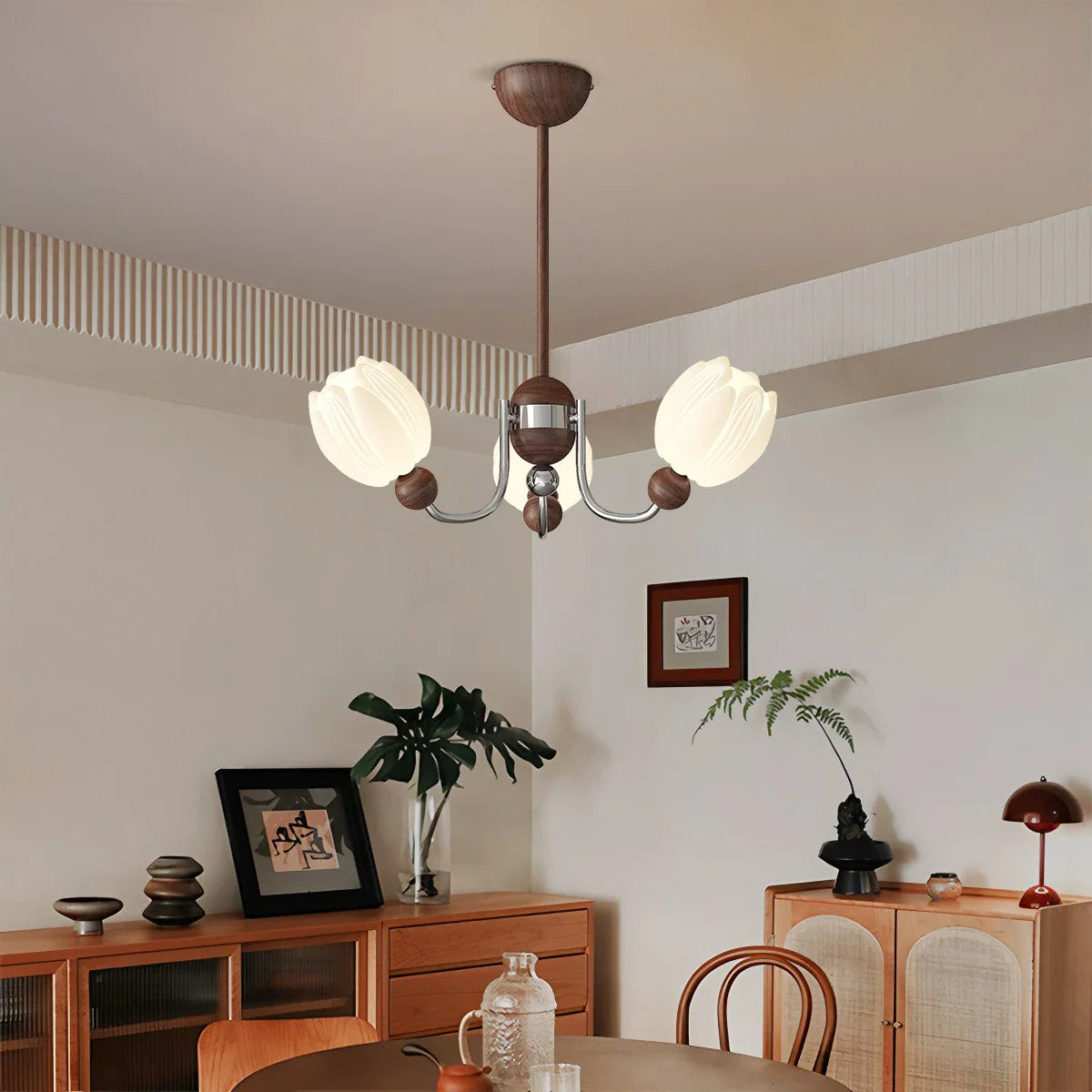 French Retro Flower Chandelier for Living Room