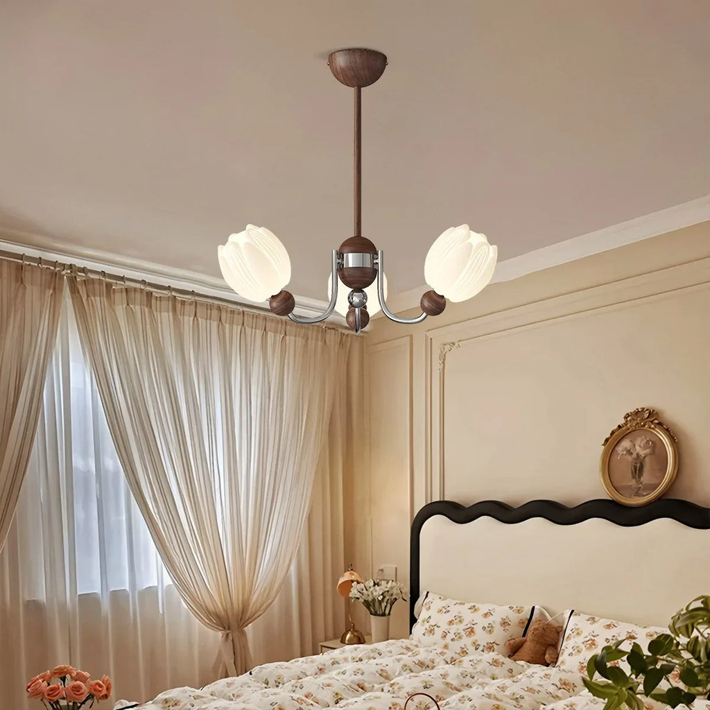 French Retro Flower Chandelier for Living Room