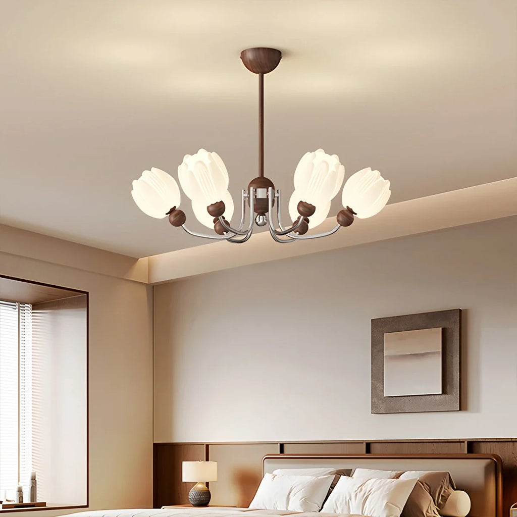 French Retro Flower Chandelier for Living Room