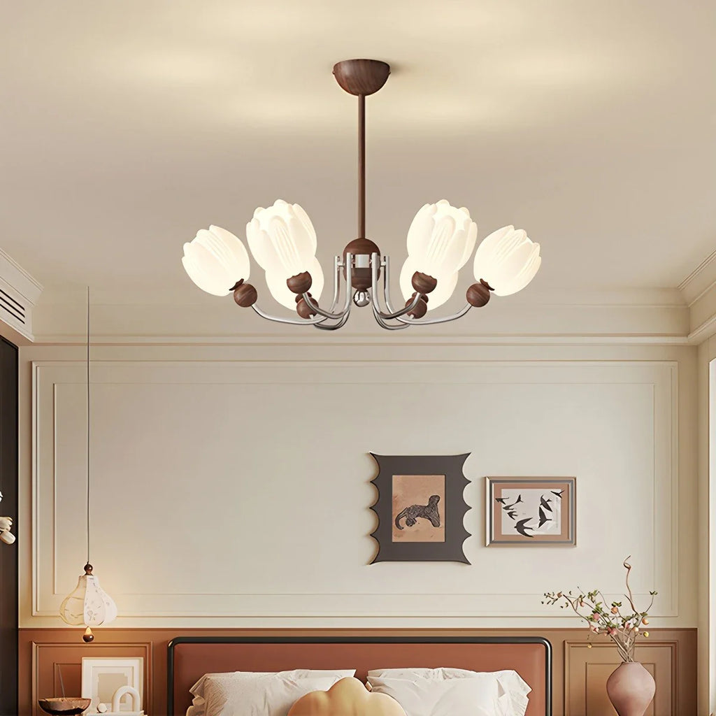 French Retro Flower Chandelier for Living Room