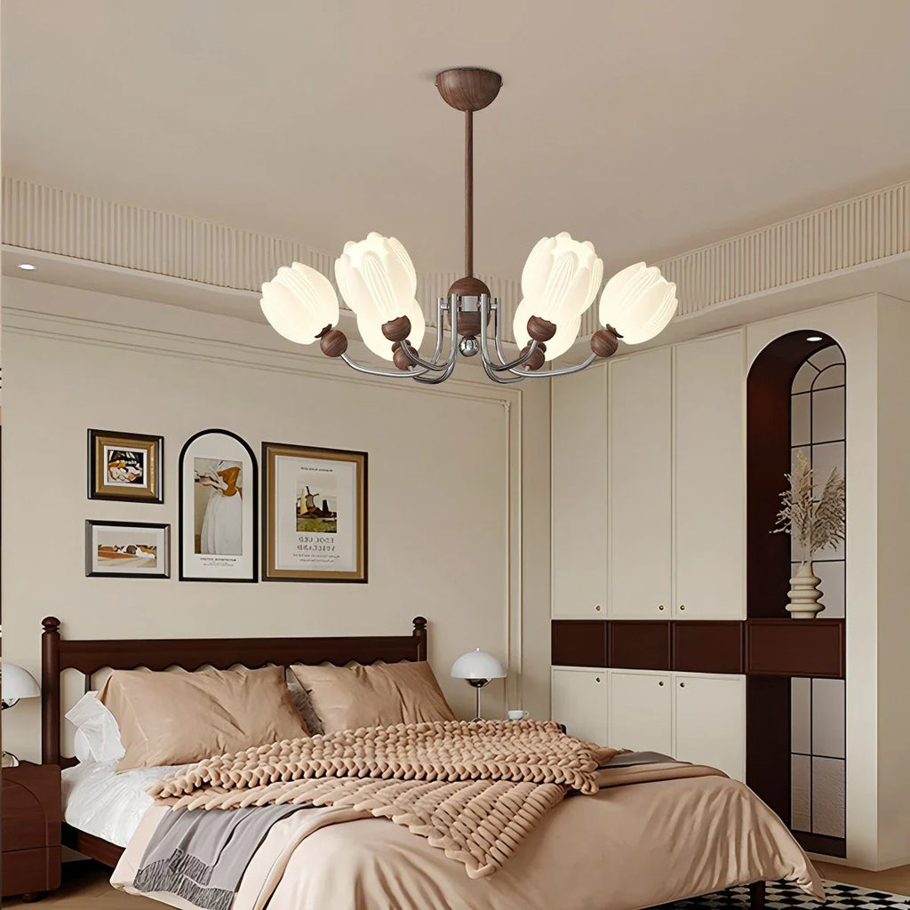 French Retro Flower Chandelier for Living Room