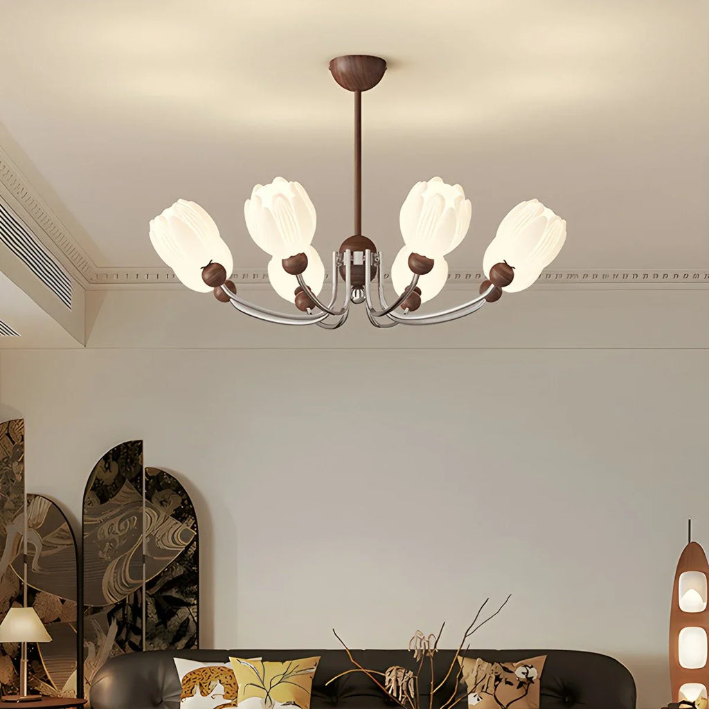 French Retro Flower Chandelier for Living Room