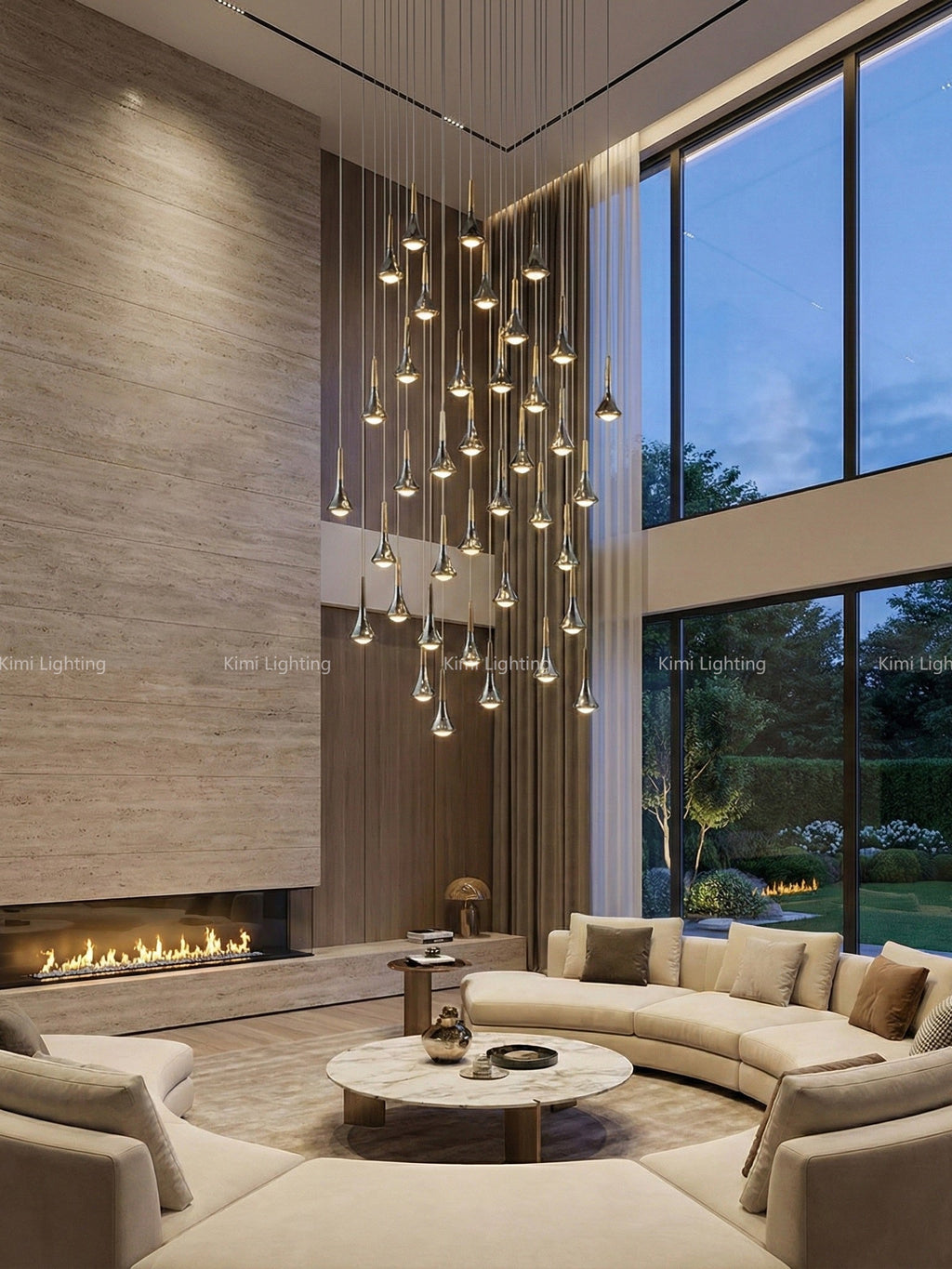 Rain Large Multi-Light Pendant Light