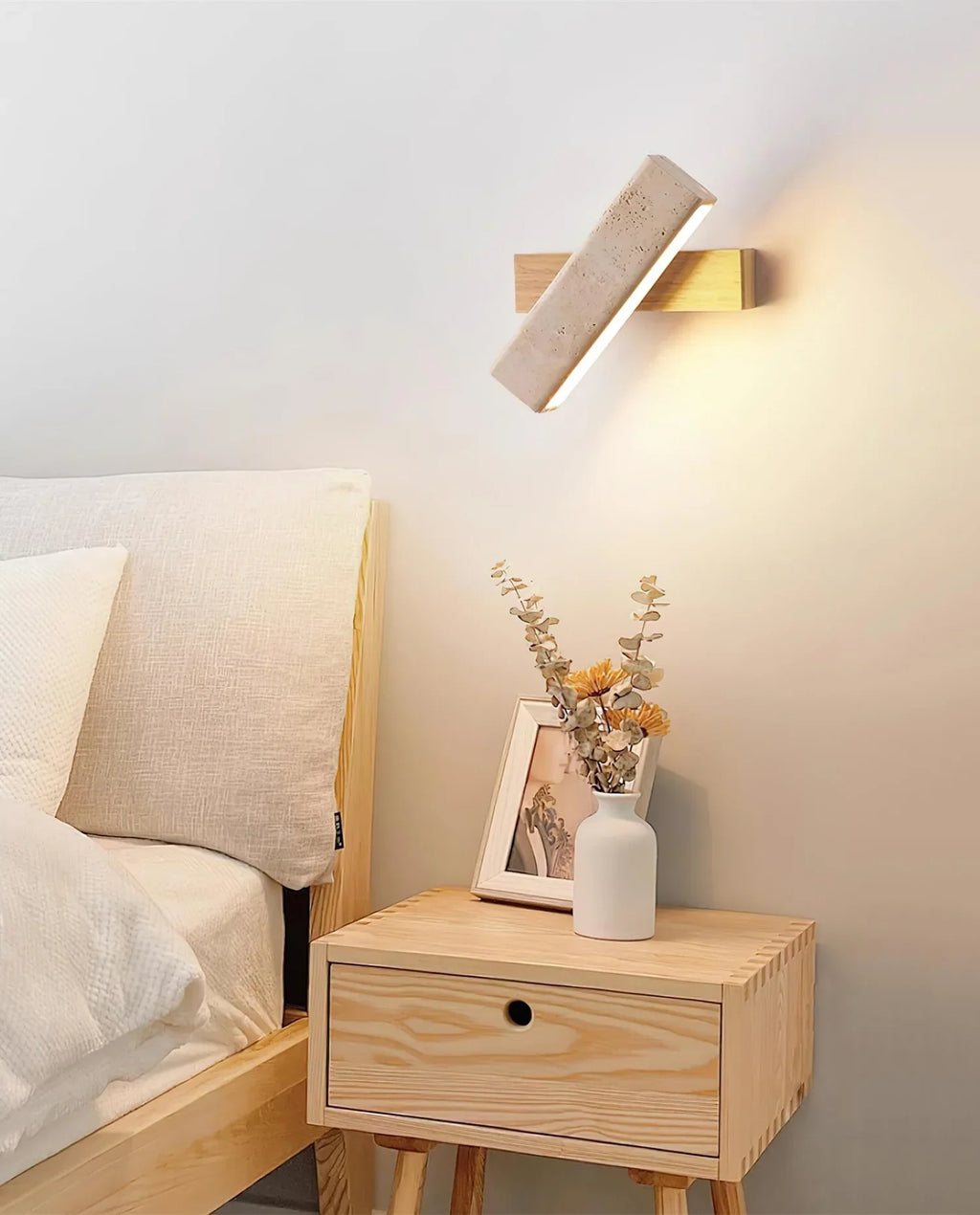 Rectangle Tonya Travertine Wall Lamp