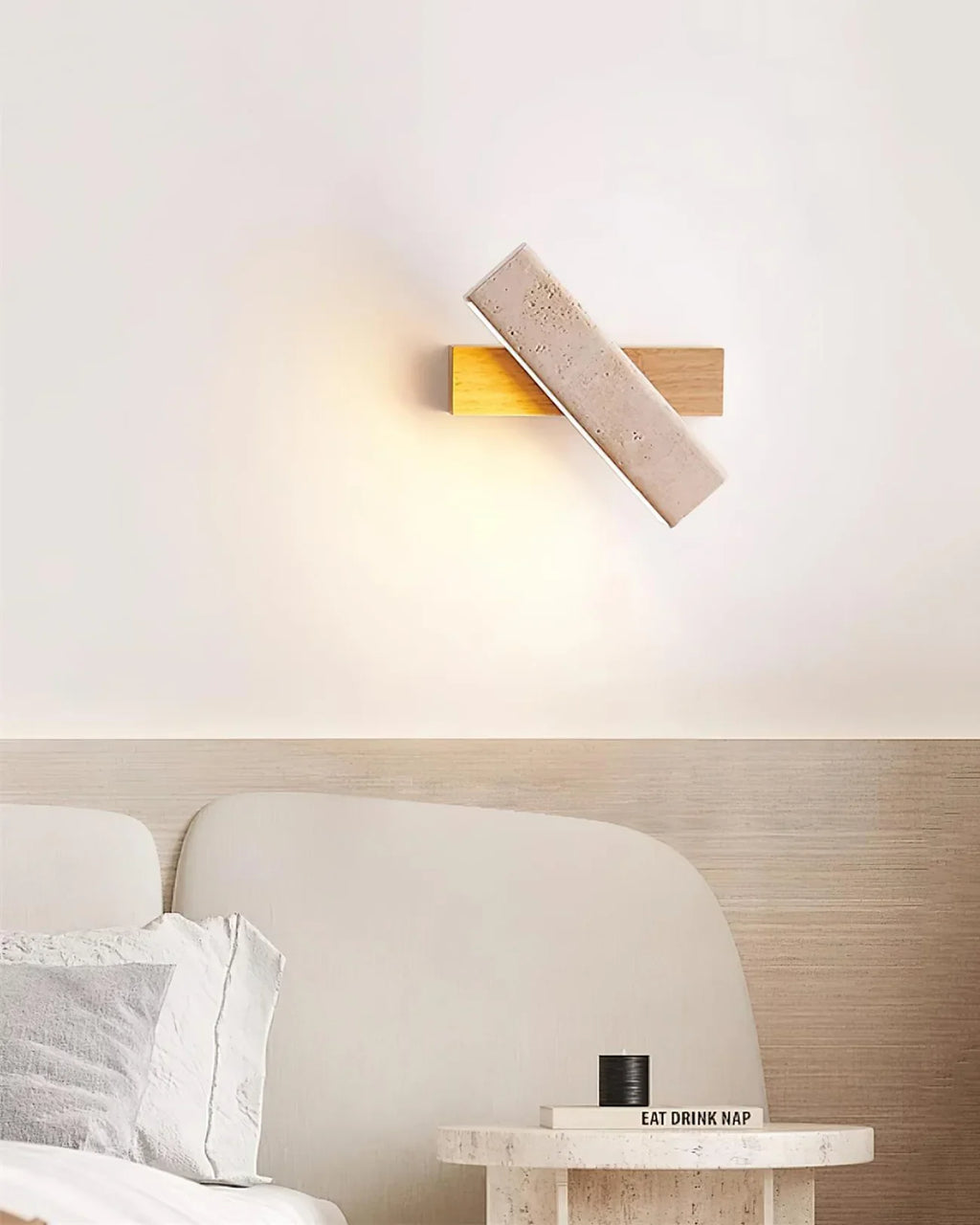 Rectangle Tonya Travertine Wall Lamp