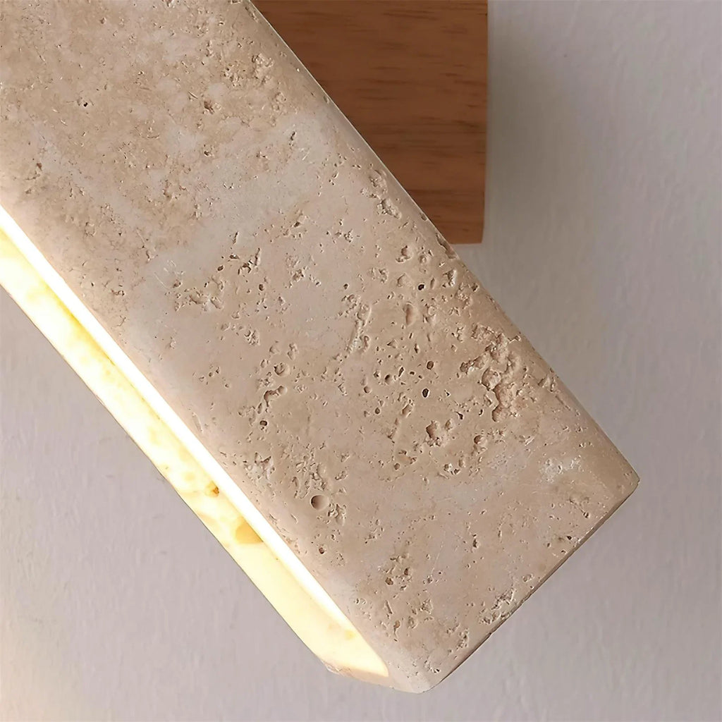 Rectangle Tonya Travertine Wall Lamp