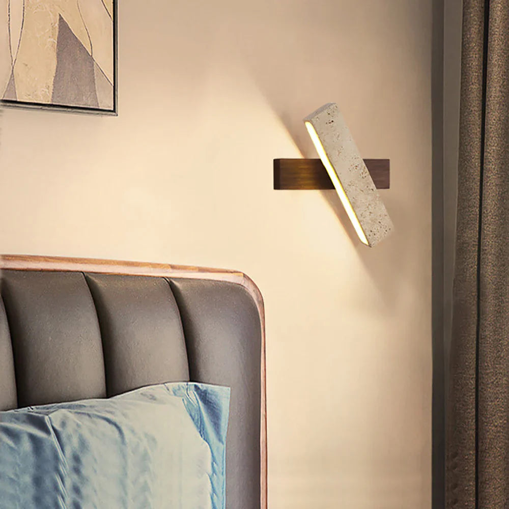 Rectangle Tonya Travertine Wall Lamp