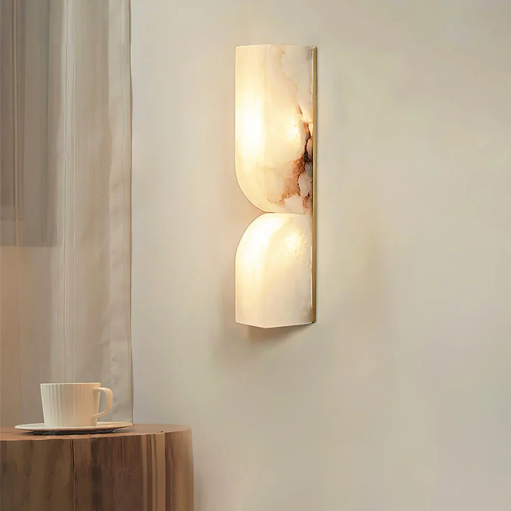Rectangular Alabaster Essence Wall Sconce