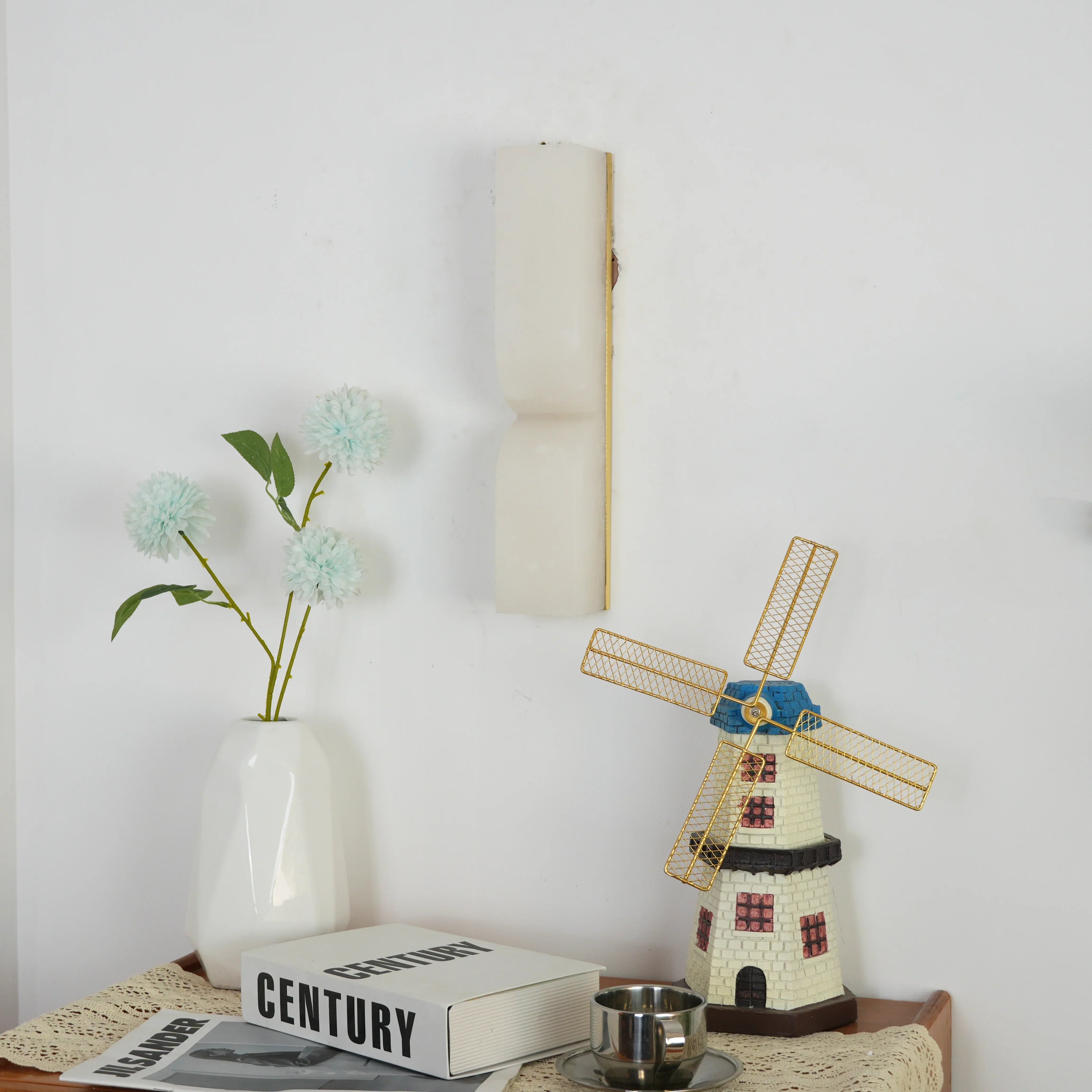 Rectangular Alabaster Essence Wall Sconce