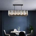 Rectangular Glass Chandelier - Modern LED Linear Lighting