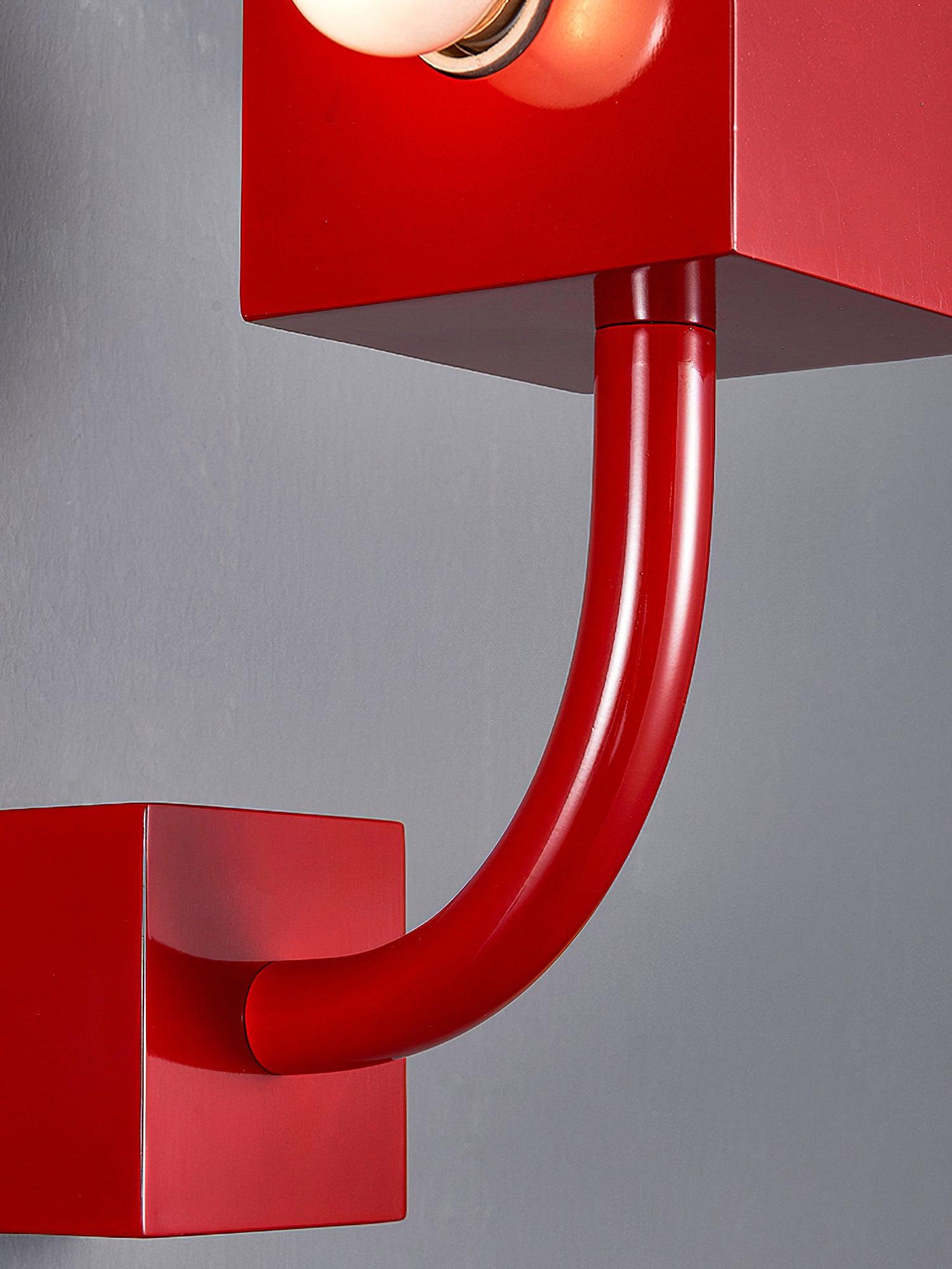 Red Cube Wall Sconce