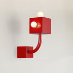 Red Cube Wall Sconce