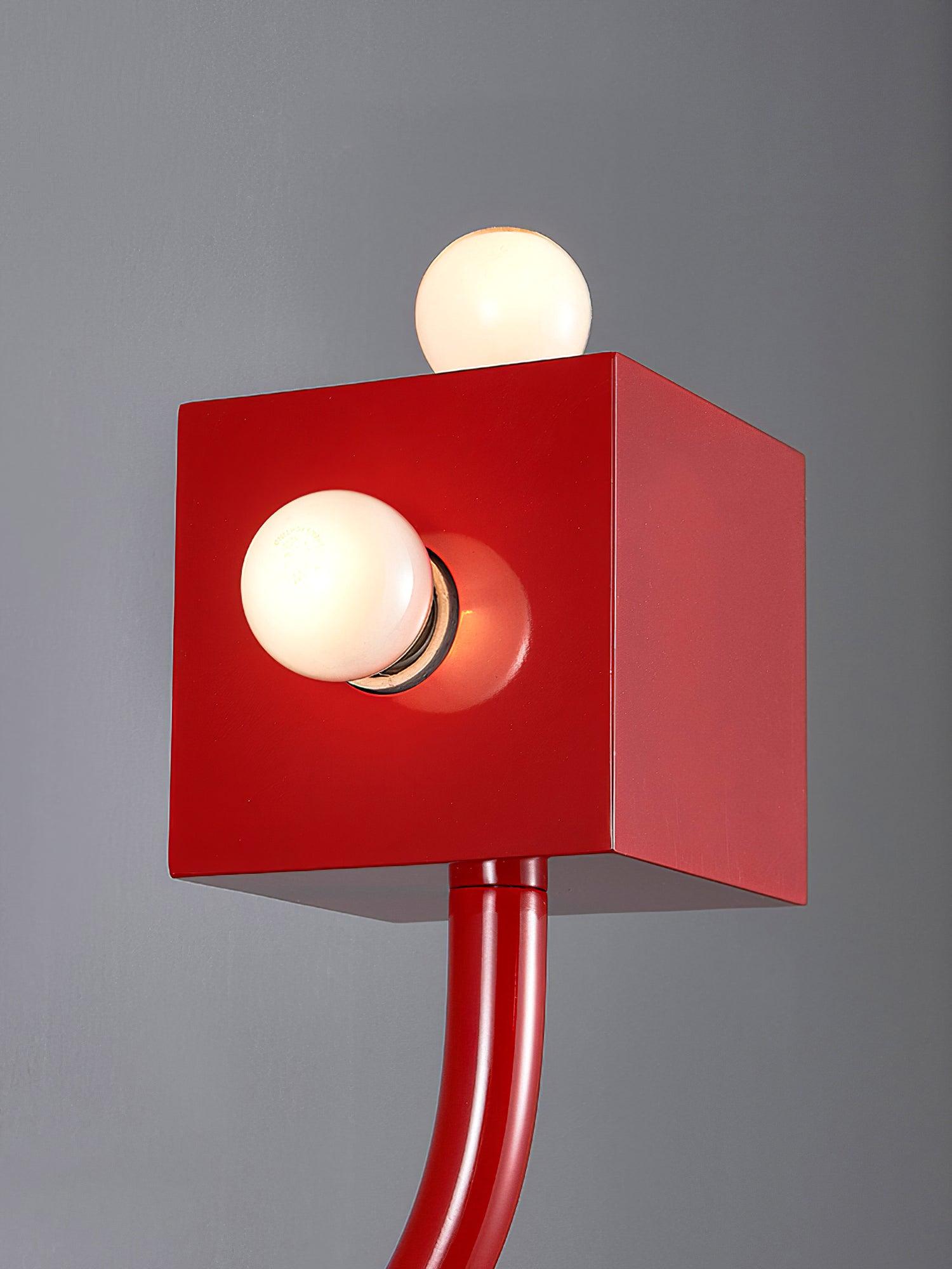 Red Cube Wall Sconce