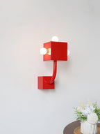 Red Cube Wall Sconce