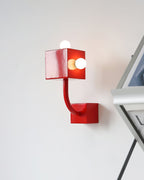 Red Cube Wall Sconce