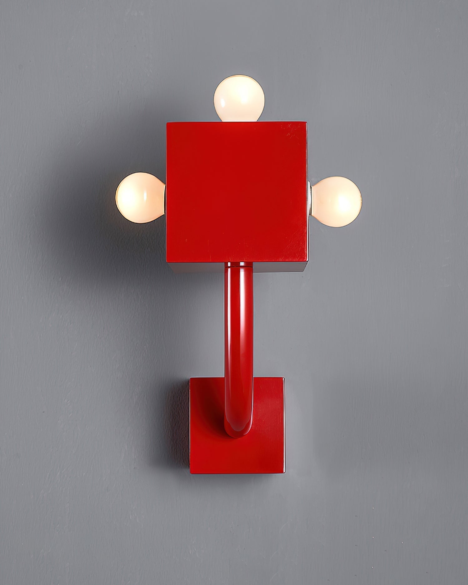 Red Cube Wall Sconce