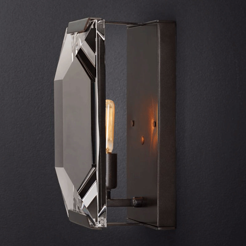 Rectangular Crystal Wall Sconce