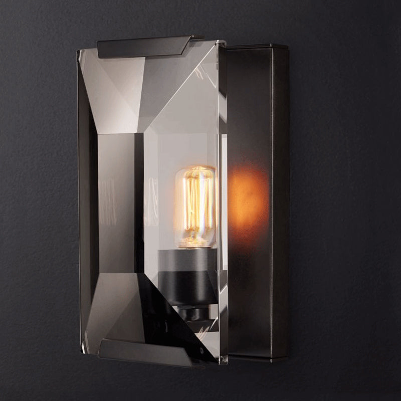 Rectangular Crystal Wall Sconce