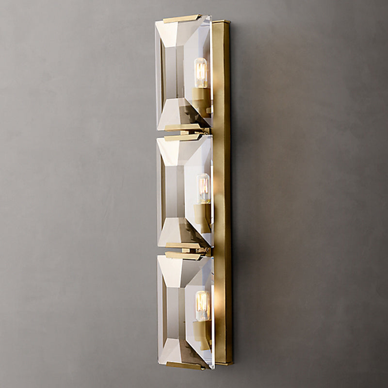 Rectangular Crystal Wall Sconce