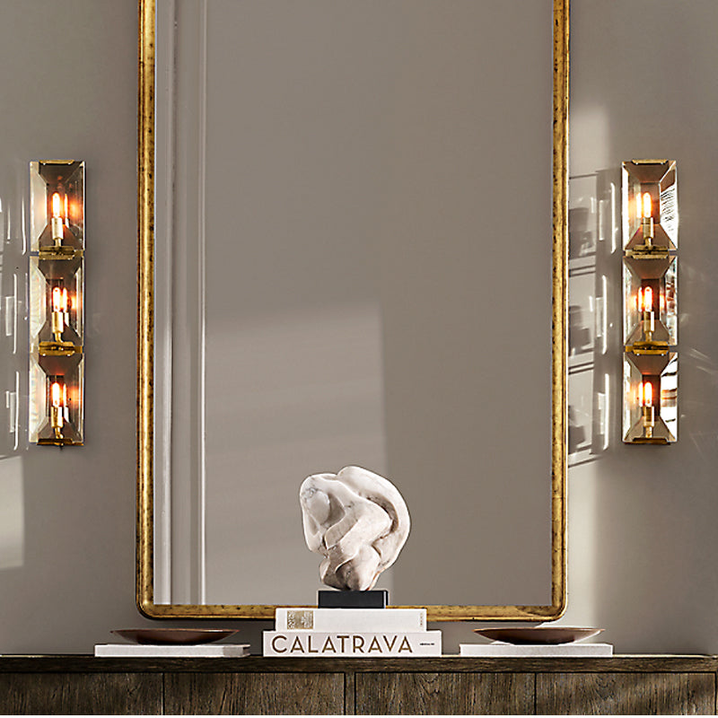 Rectangular Crystal Wall Sconce