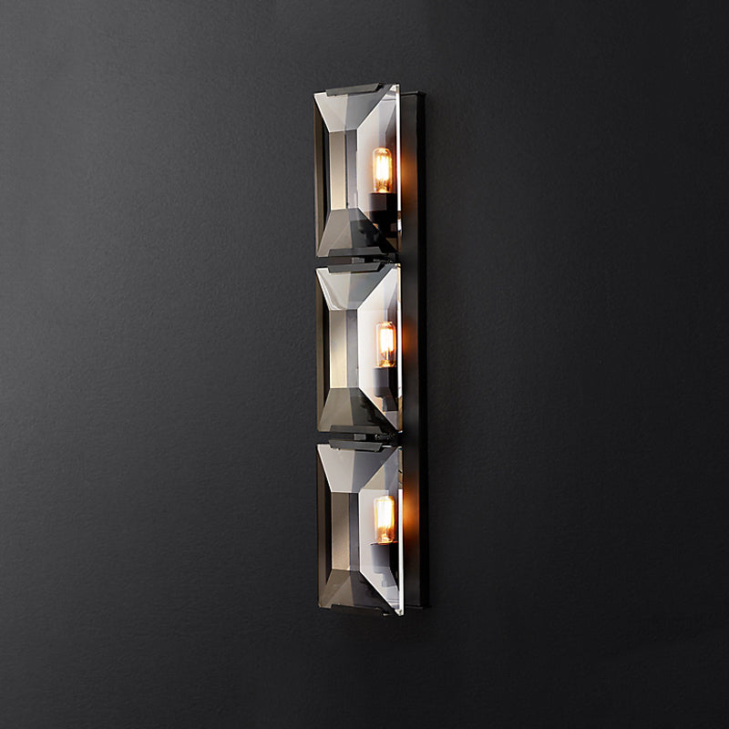 Rectangular Crystal Wall Sconce