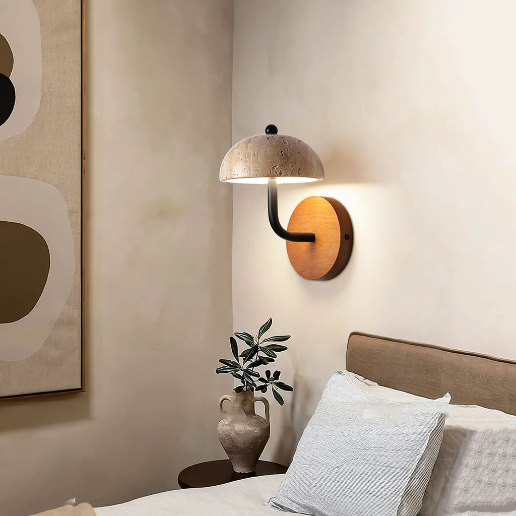 Reverse Travertine Wall Light