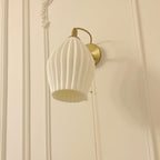 Ceramic Ribbed Wall Light