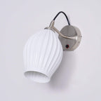 Ceramic Ribbed Wall Light