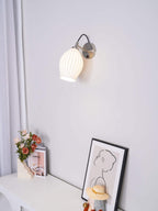 Ceramic Ribbed Wall Light