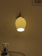 Ceramic Ribbed Wall Light