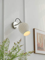 Ceramic Ribbed Wall Light