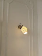 Ceramic Ribbed Wall Light