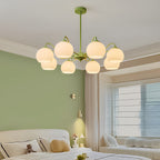 Ribbed Glass Matcha Chandelier