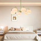 Ribbed Glass Matcha Chandelier