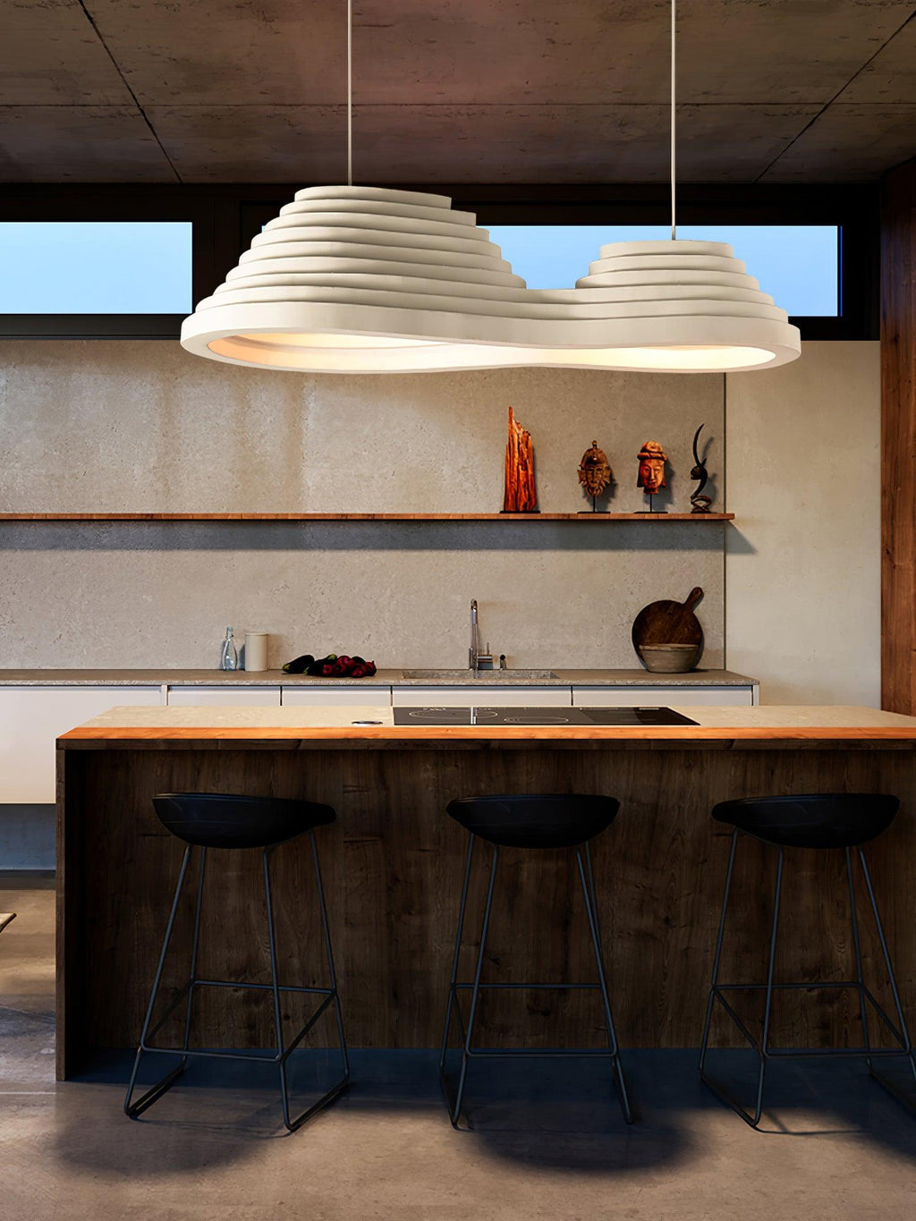 Rice Field Acoustic Flat Pendant Lamp