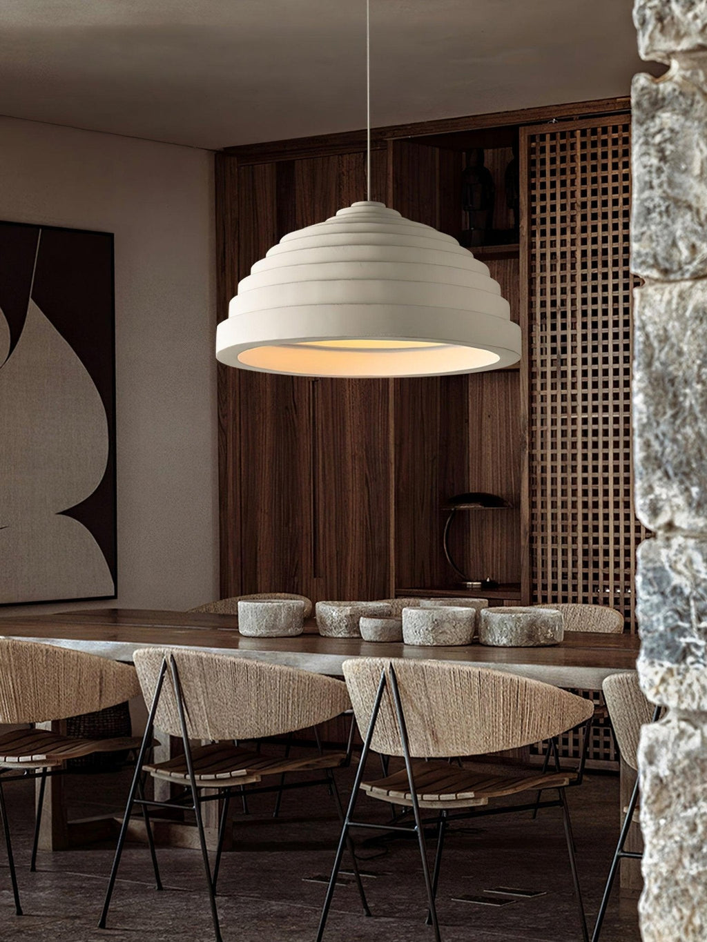 Rice Field Acoustic Flat Pendant Lamp