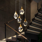 Rock Crystal Rain Chandelier for Living Room