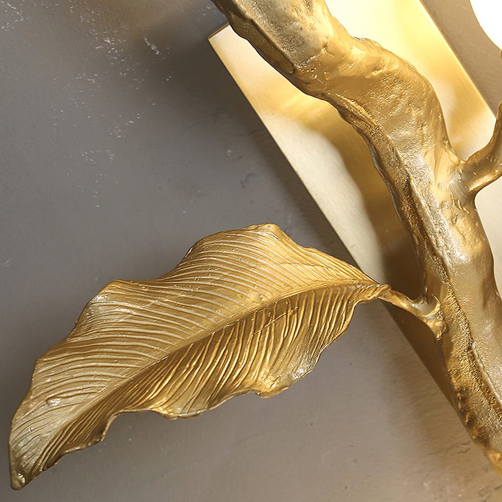 Rose Brass Wall Light