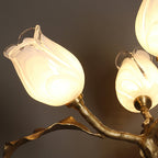 Rose Brass Wall Light