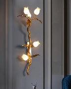 Rose Brass Wall Light