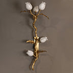 Rose Brass Wall Light