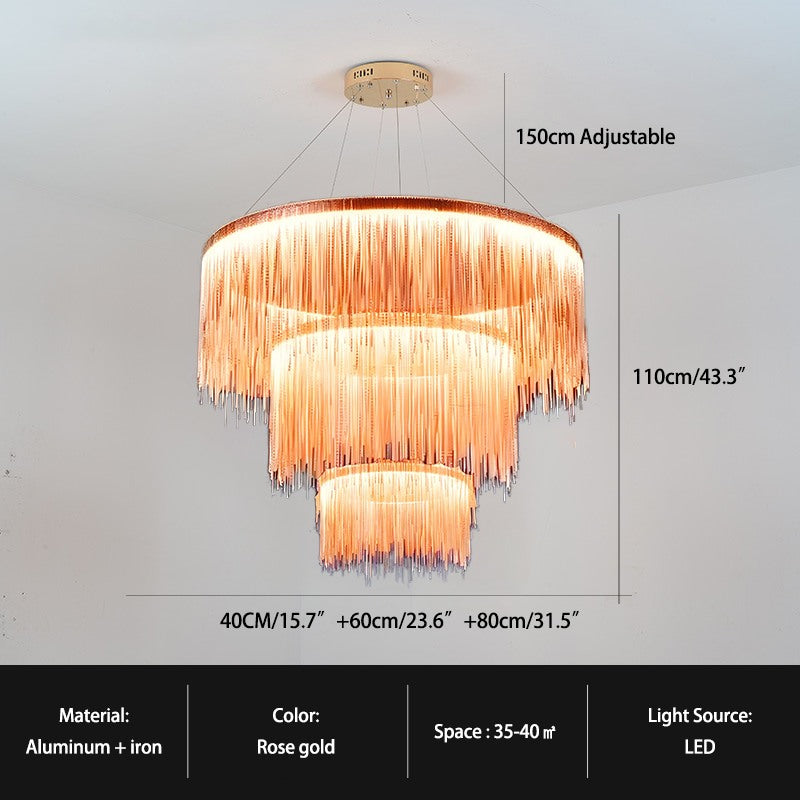 Modern Art Decor Tassel Chandelier